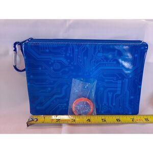 Circuit‎ Board Clutch Pencil Bag Glow In The Dark Loot Crate Cyber 2015 With Pin